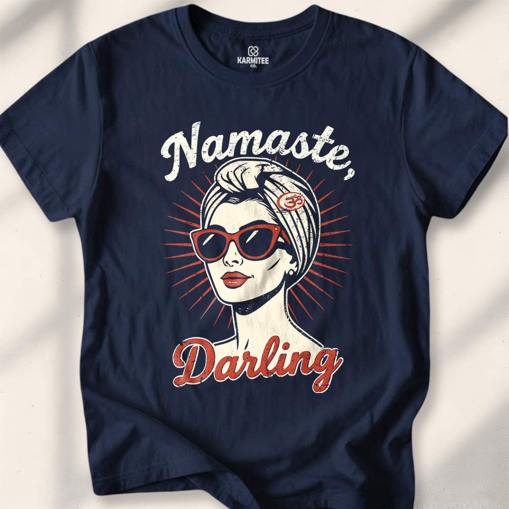 Namaste, Darling T-shirt - Navy