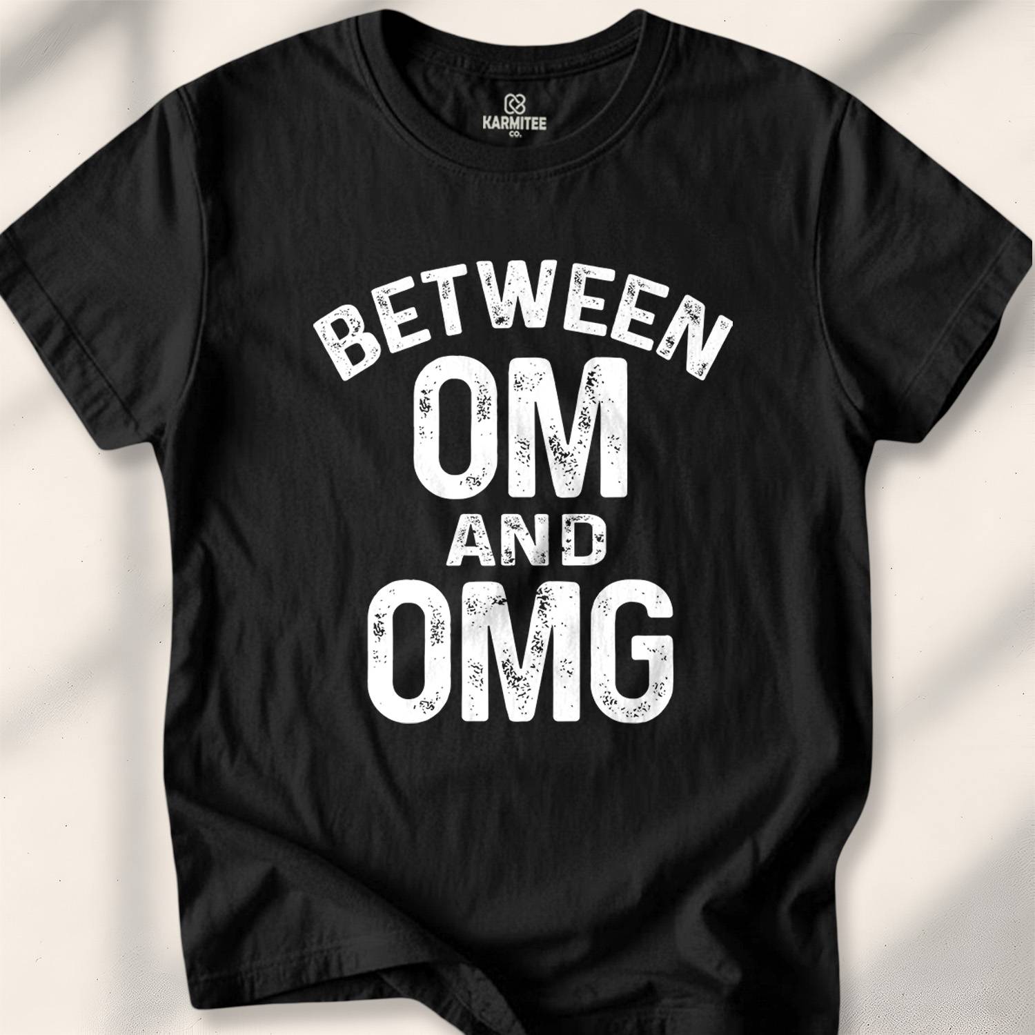 Between Om And Omg T-shirt - Black