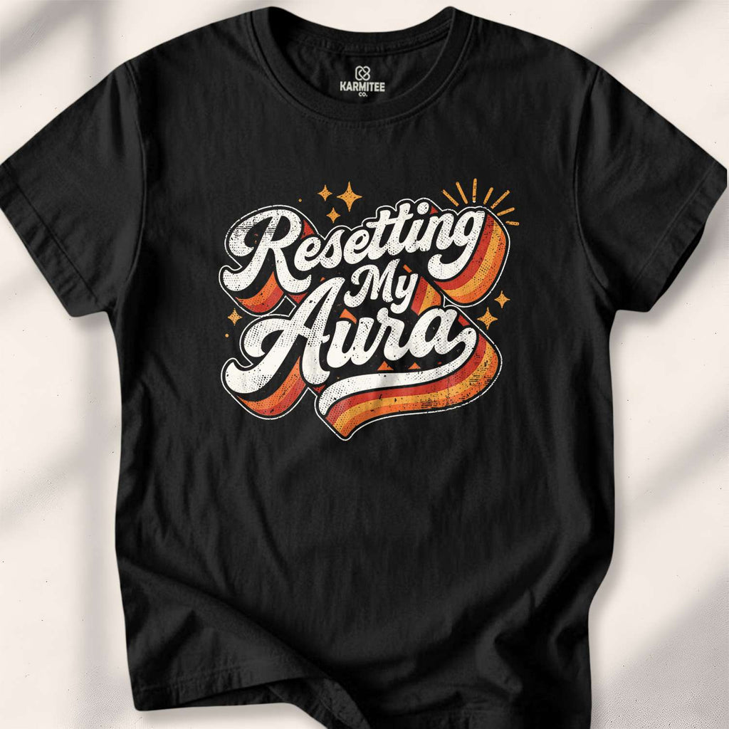 Resetting My Aura T-shirt - Black