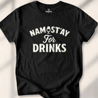 Namast'Ay For Drinks T-shirt - Black