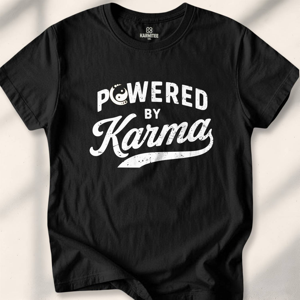 Powered By Karma T-shirt - Black