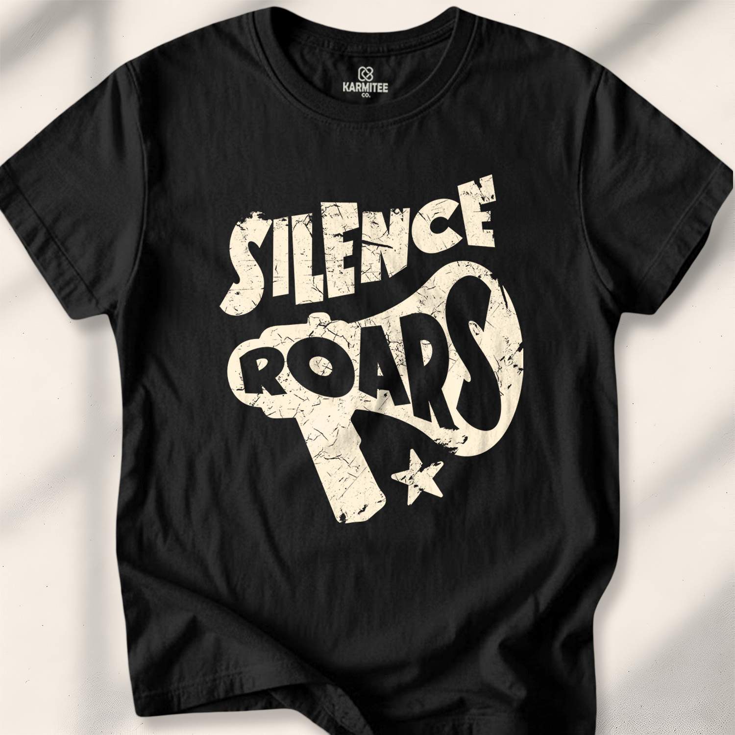 Silence Roars T-shirt - Black