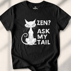 Zen Ask My Tail T-shirt - Black