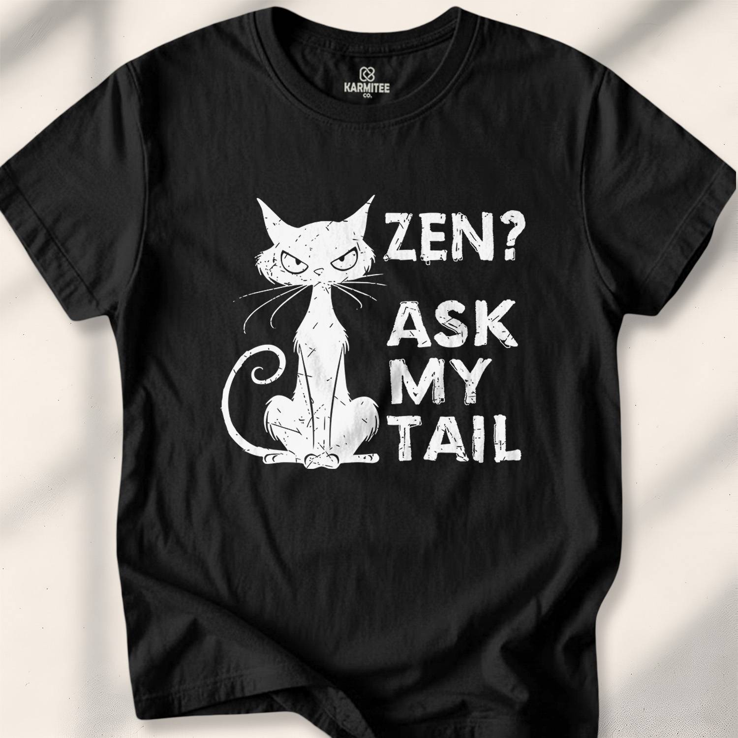 Zen Ask My Tail T-shirt - Black