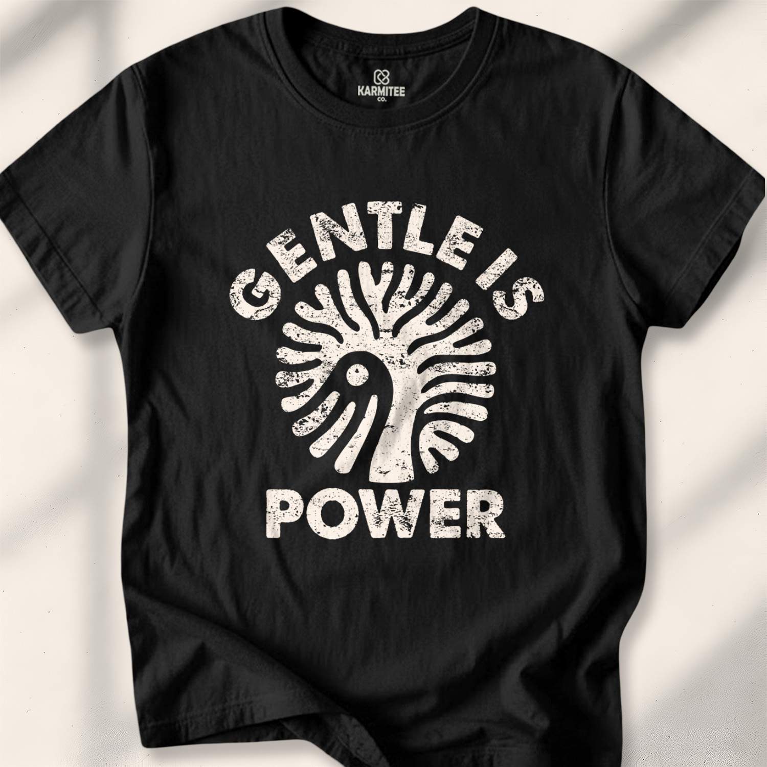 Gentle Is Power T-shirt - Black