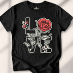 Love (With Roses Version) T-shirt - Black
