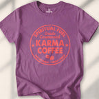 Karma & Coffee T-shirt - Heather Maroon