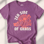 Zen Side Of Chaos T-shirt - Heather Maroon