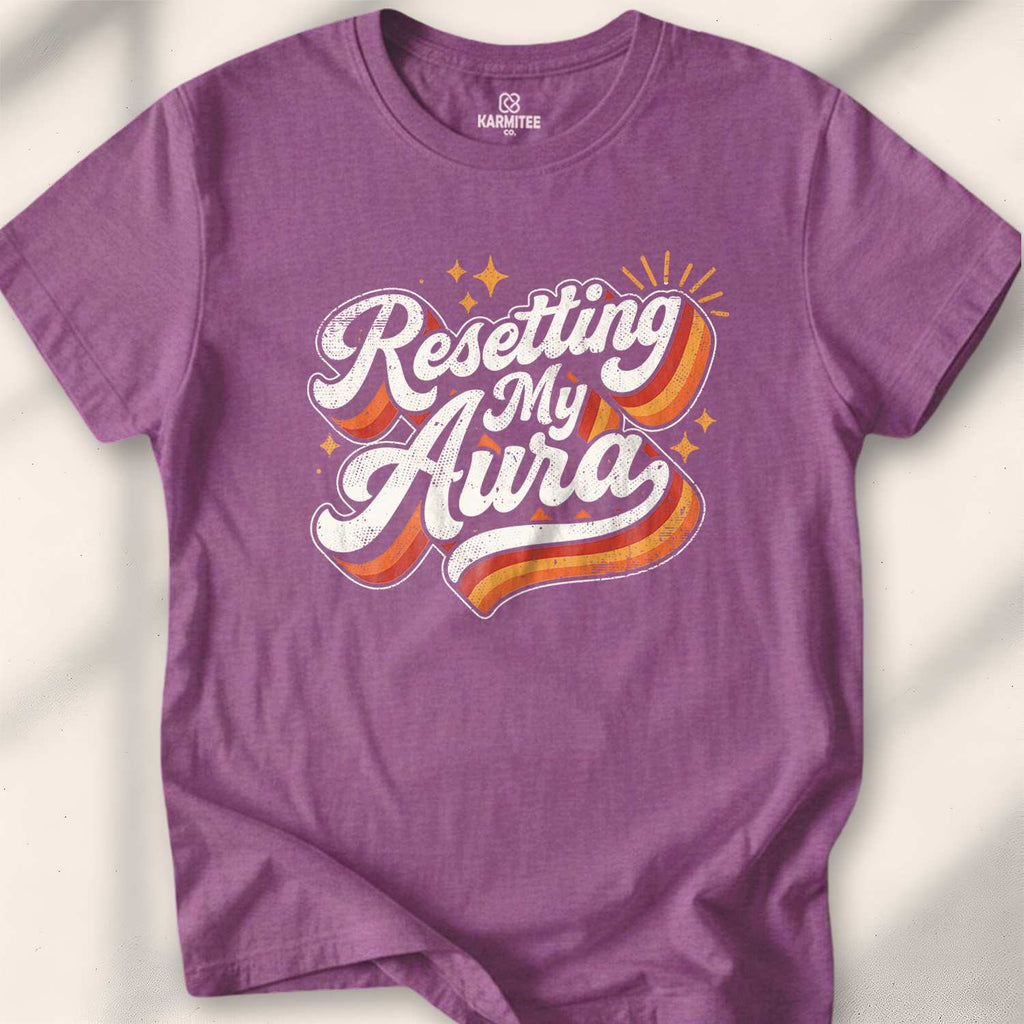 Resetting My Aura T-shirt - Heather Maroon