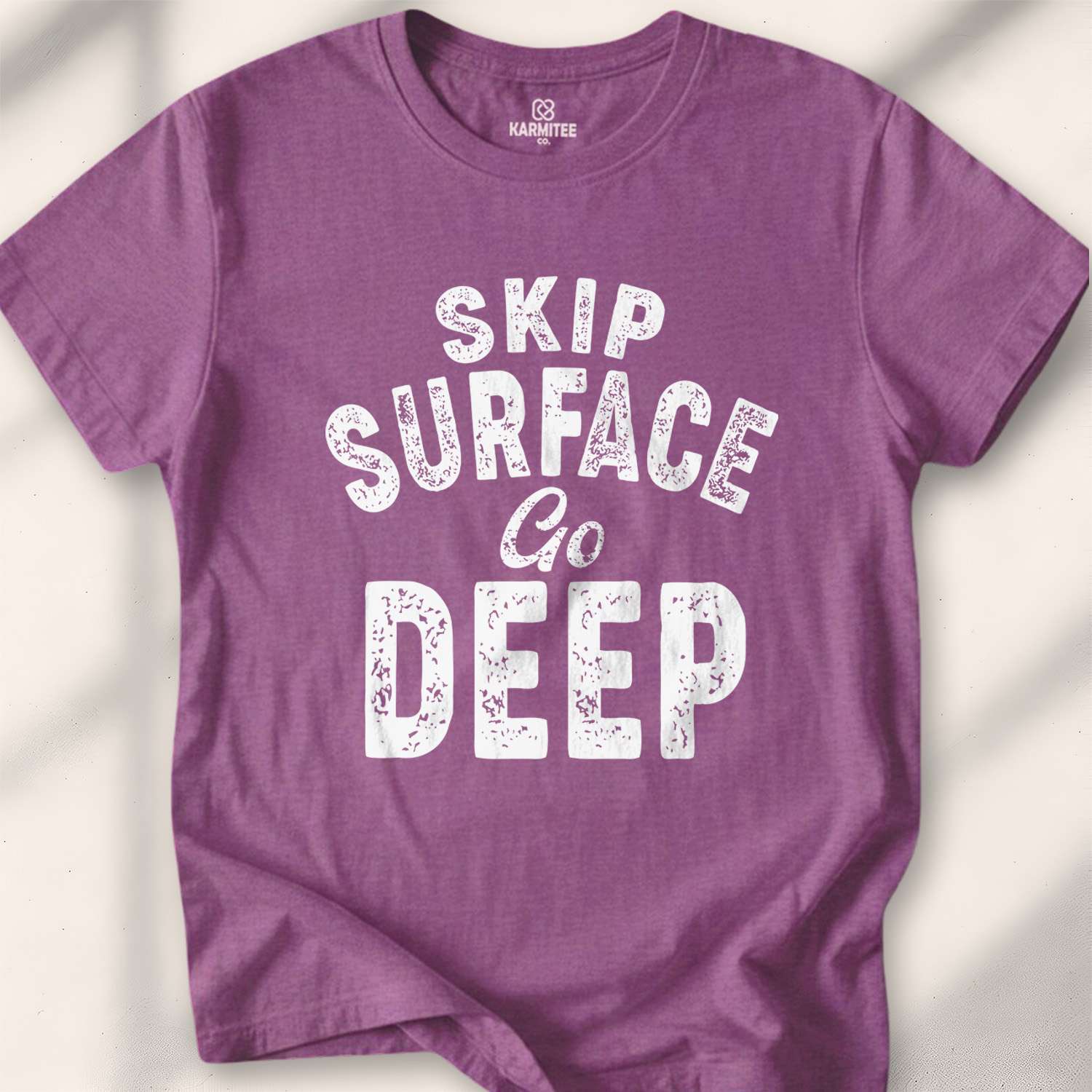 Skip Surface Go Deep T-shirt - Heather Maroon