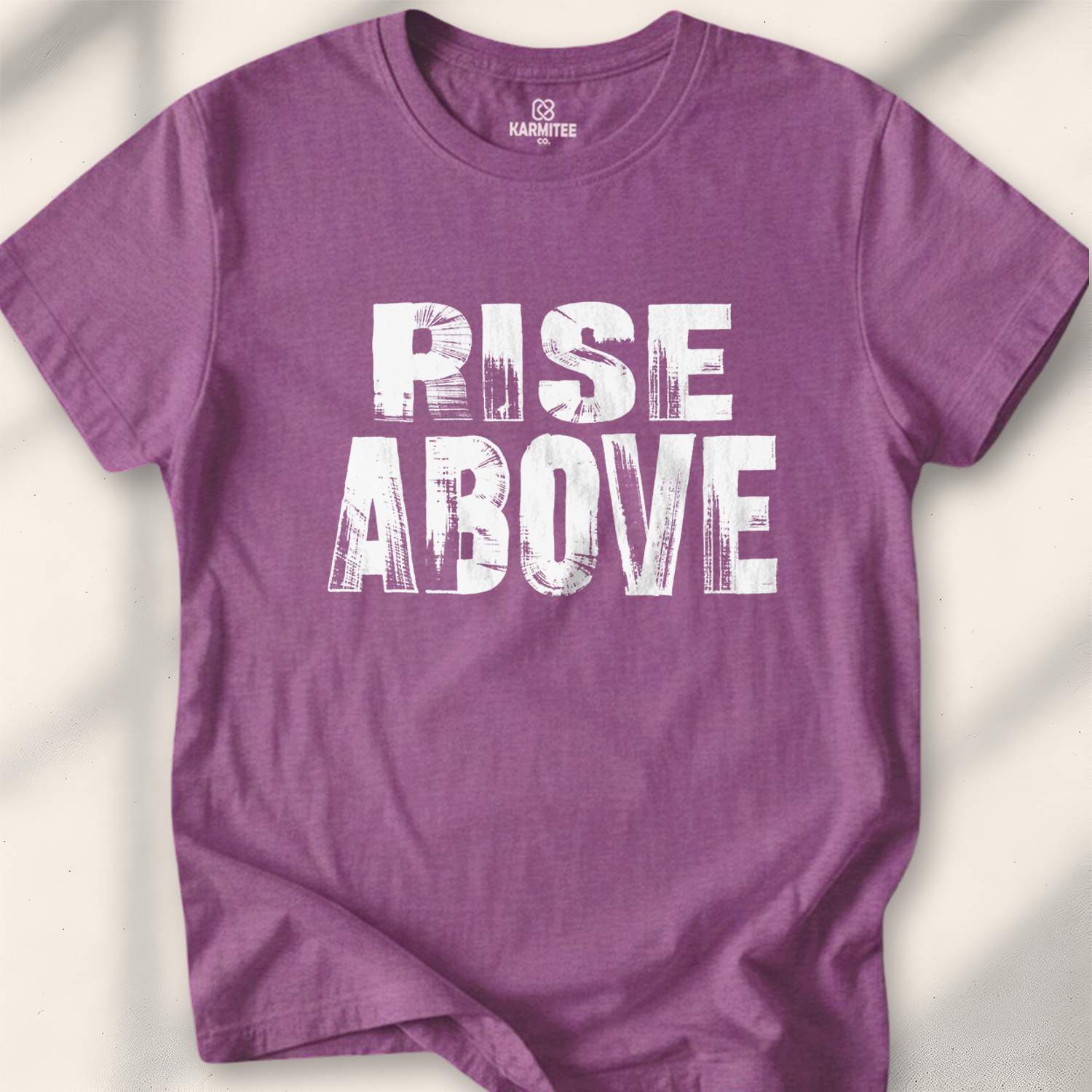 Rise Above T-shirt - Heather Maroon