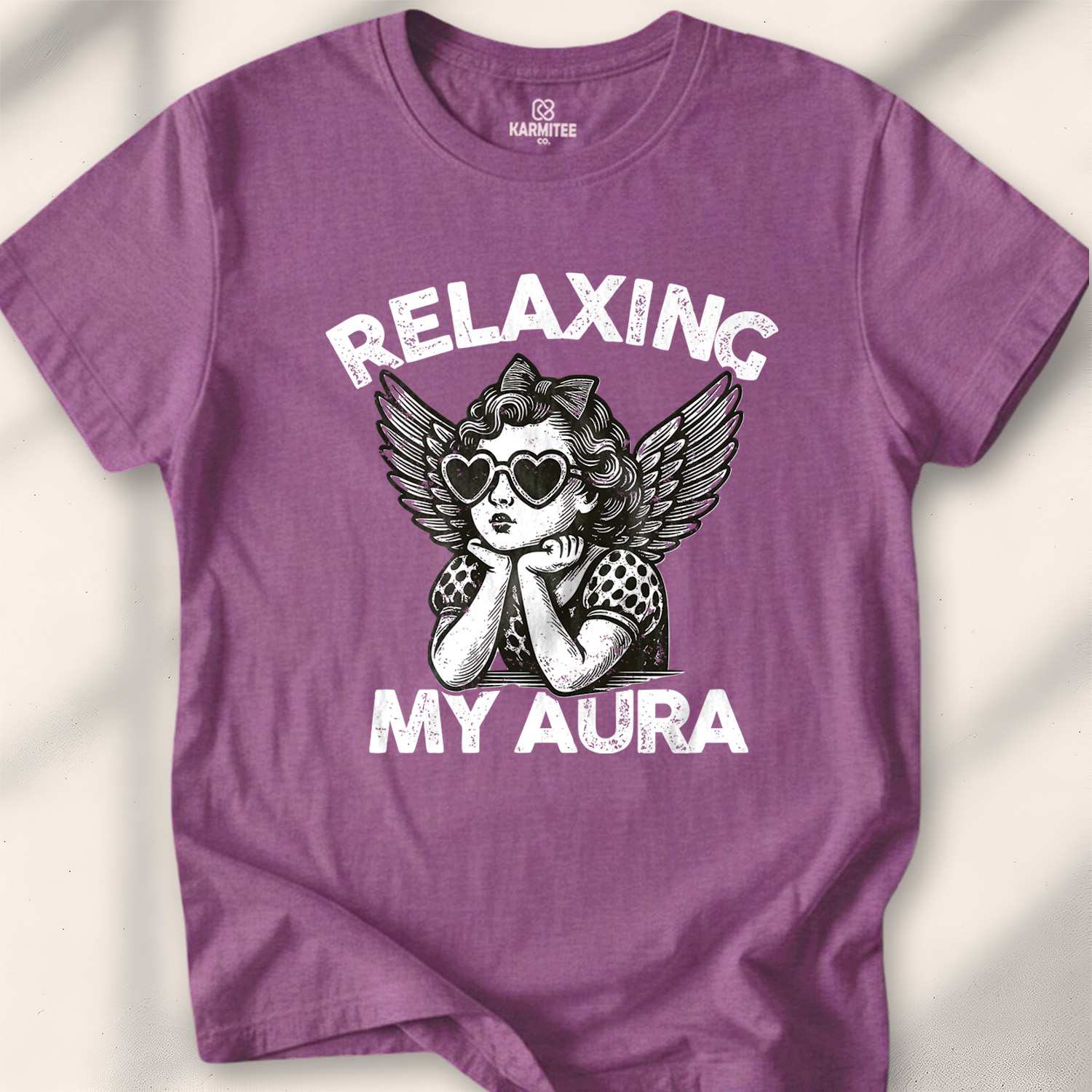 Relaxing My Aura T-shirt - Heather Maroon