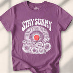 Stay Sunny T-shirt - Heather Maroon