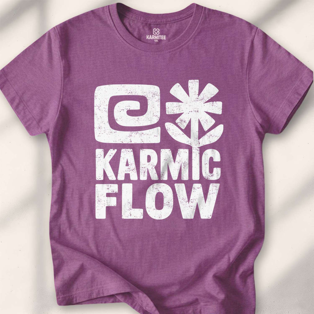 Karmic Flow T-shirt - Heather Maroon