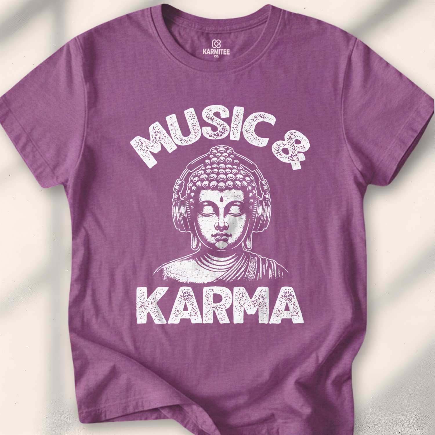 Music & Karma T-shirt - Heather Maroon