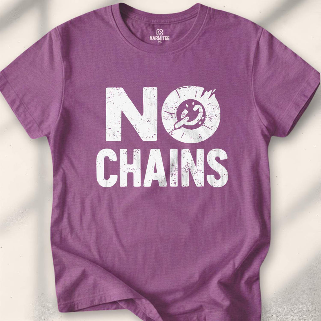 No Chains T-shirt - Heather Maroon