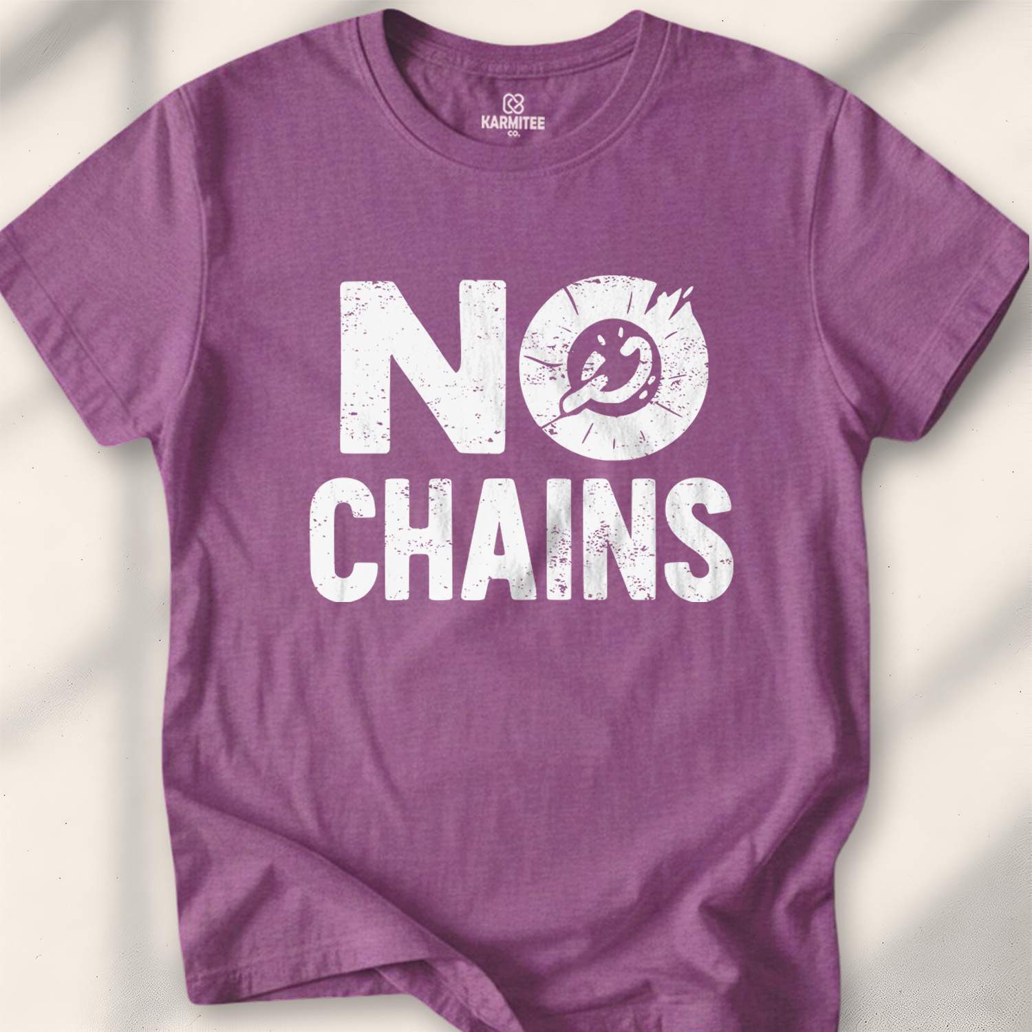 No Chains T-shirt - Heather Maroon