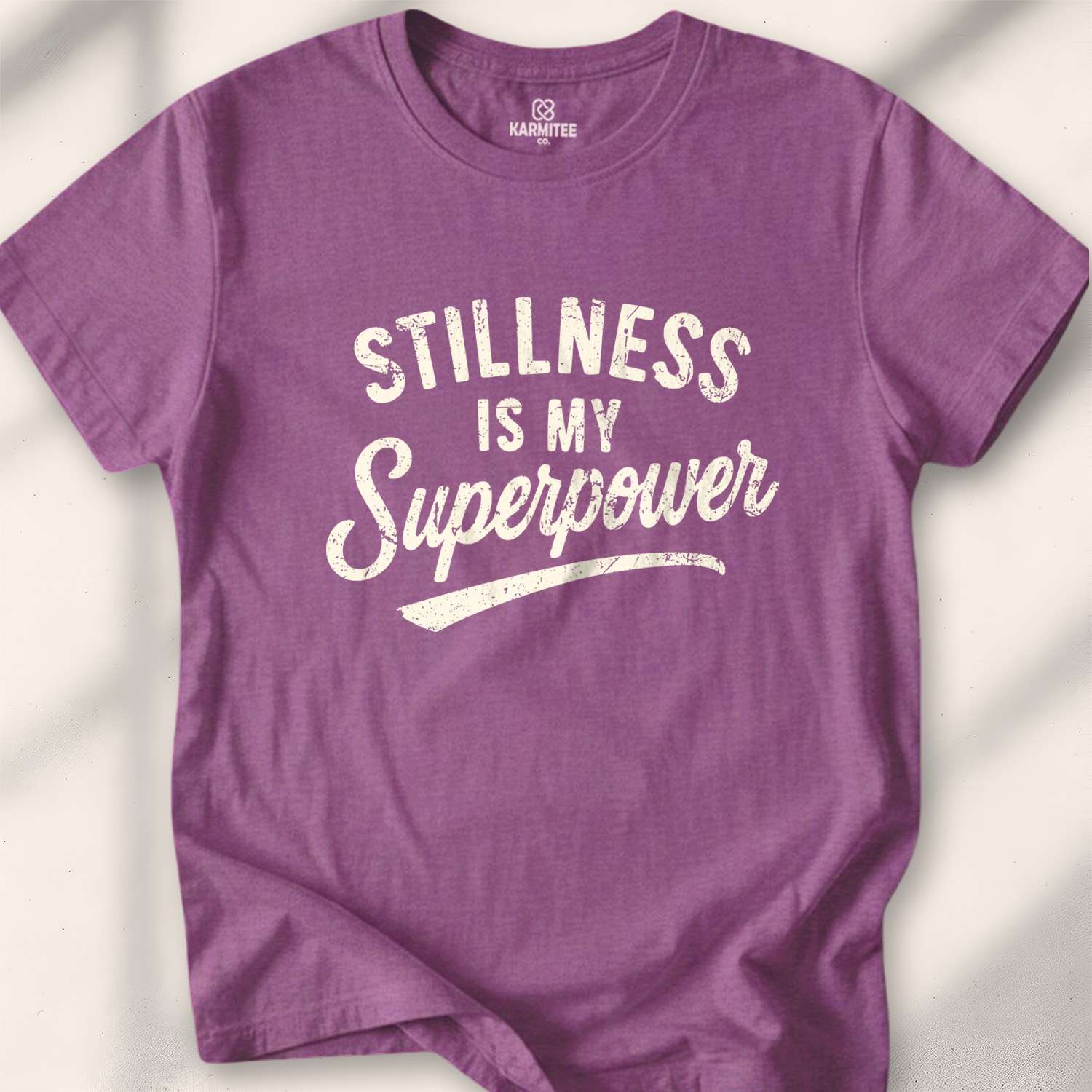 Stillness Is A Superpower T-shirt - Heather Maroon