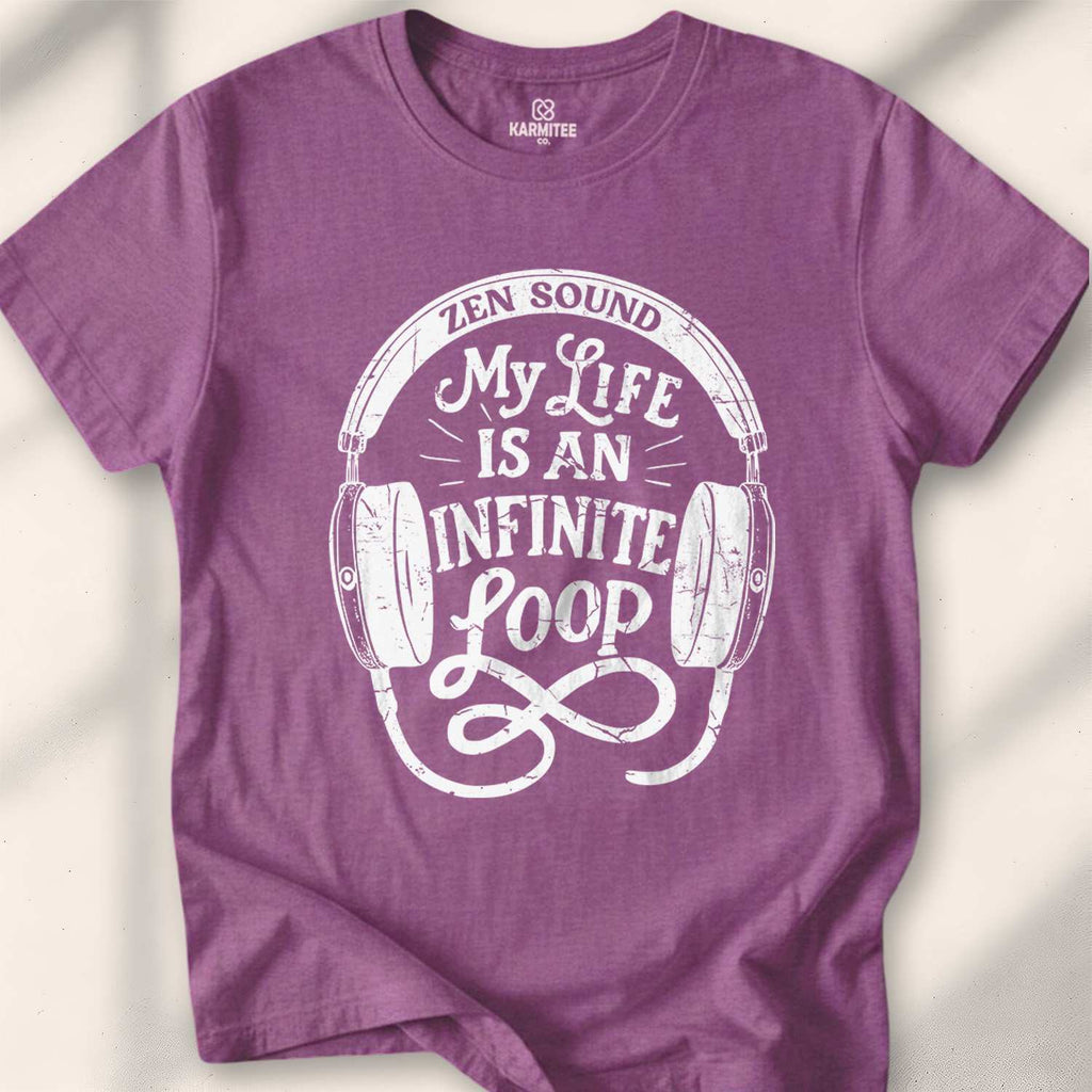 My Life Is An Infinite Loop T-shirt - Heather Maroon