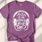 My Life Is An Infinite Loop T-shirt - Heather Maroon