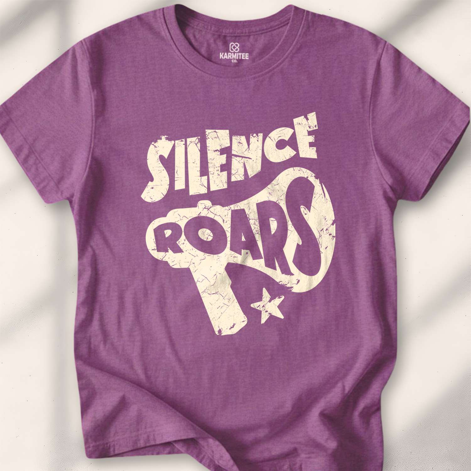 Silence Roars T-shirt - Heather Maroon
