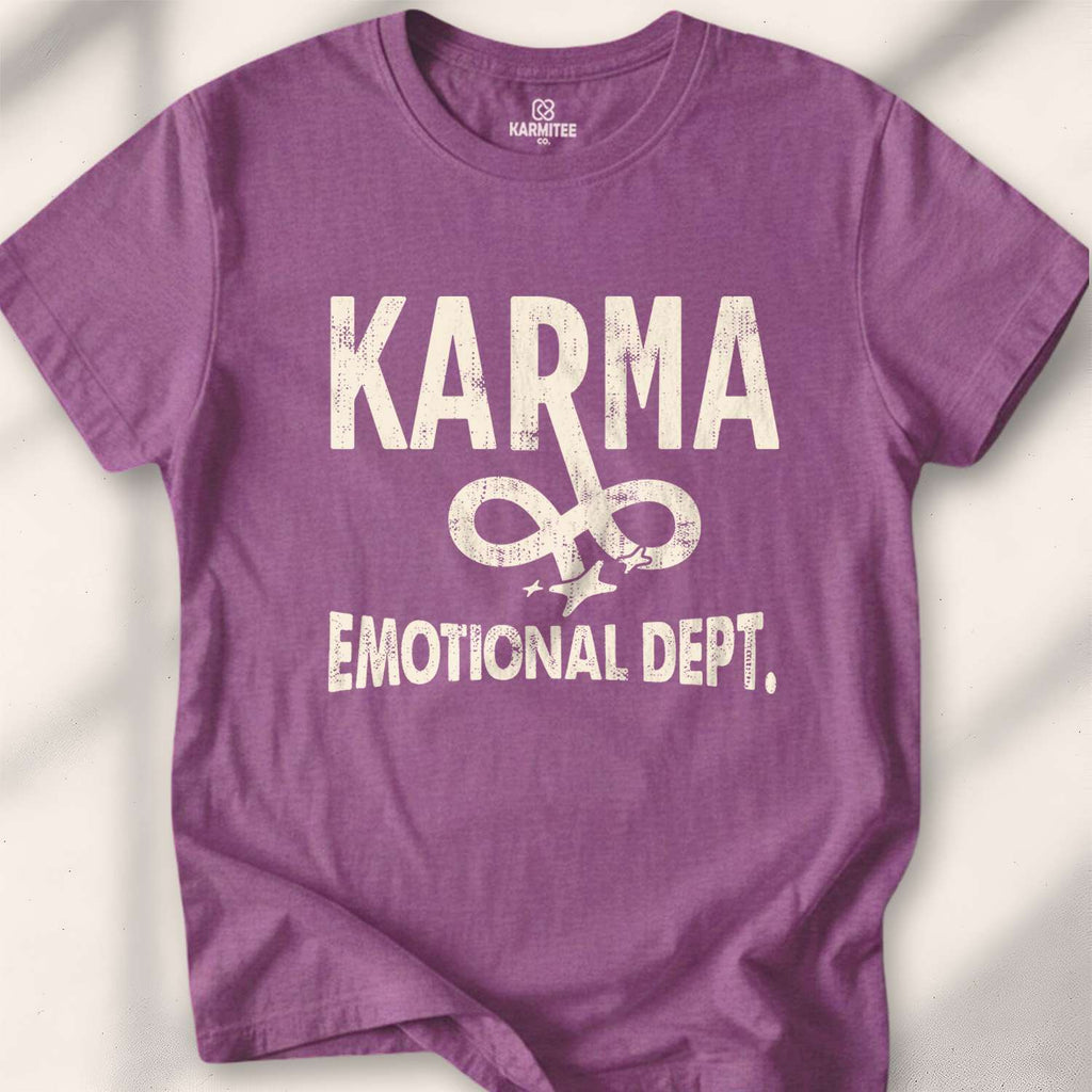 Karma Emotional Dept T-shirt - Heather Maroon