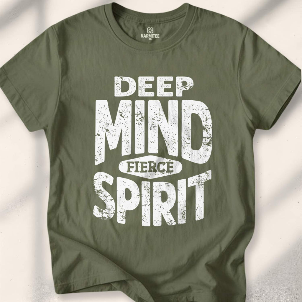 Deep Mind Fierce Spirit T-shirt - Military Green