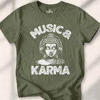 Music & Karma T-shirt - Military Green