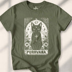Purrvana T-shirt - Military Green
