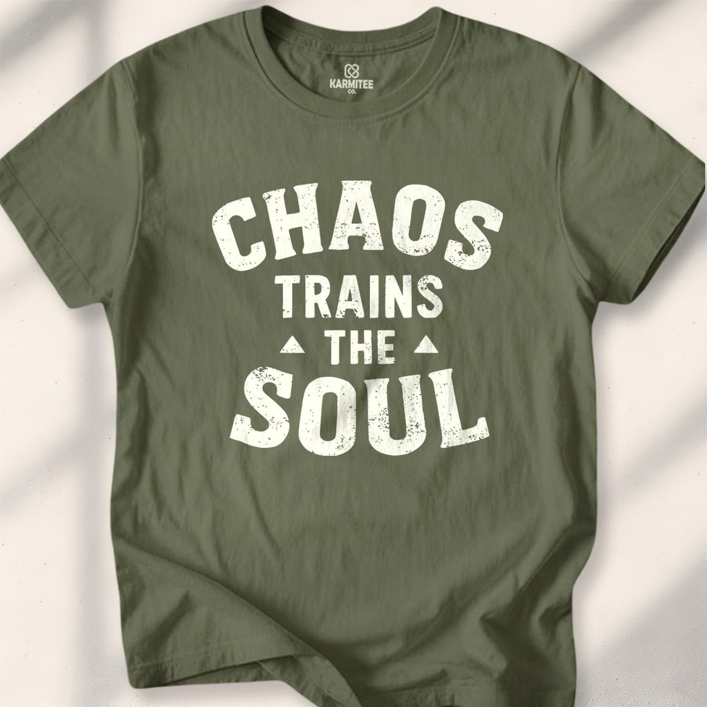 Chaos Trains The Soul T-shirt - Military Green