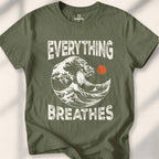 Everything Breathes T-shirt - Military Green