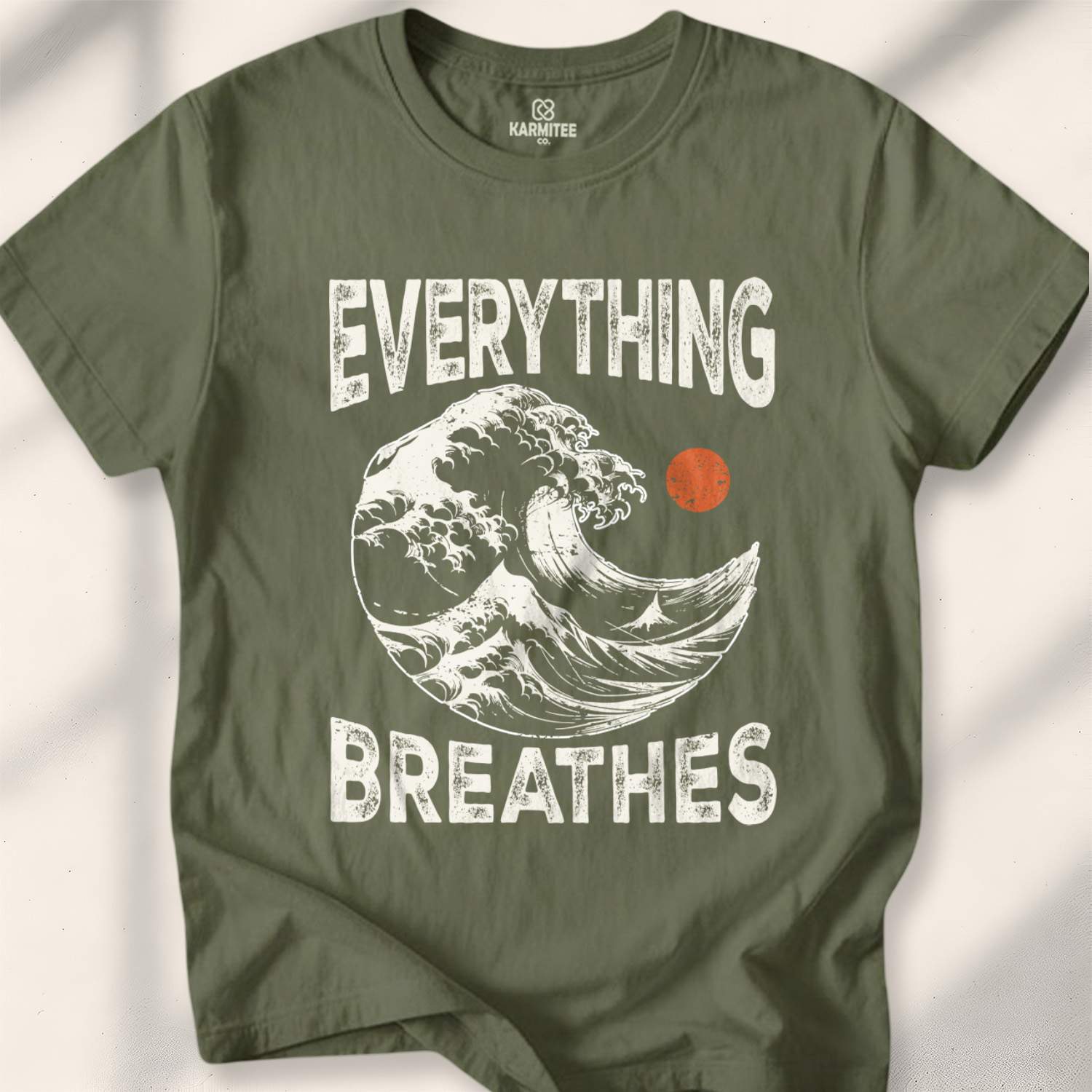Everything Breathes T-shirt - Military Green