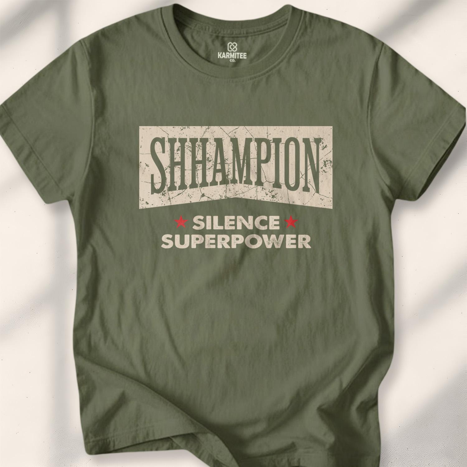 Shhhampion T-shirt - Military Green