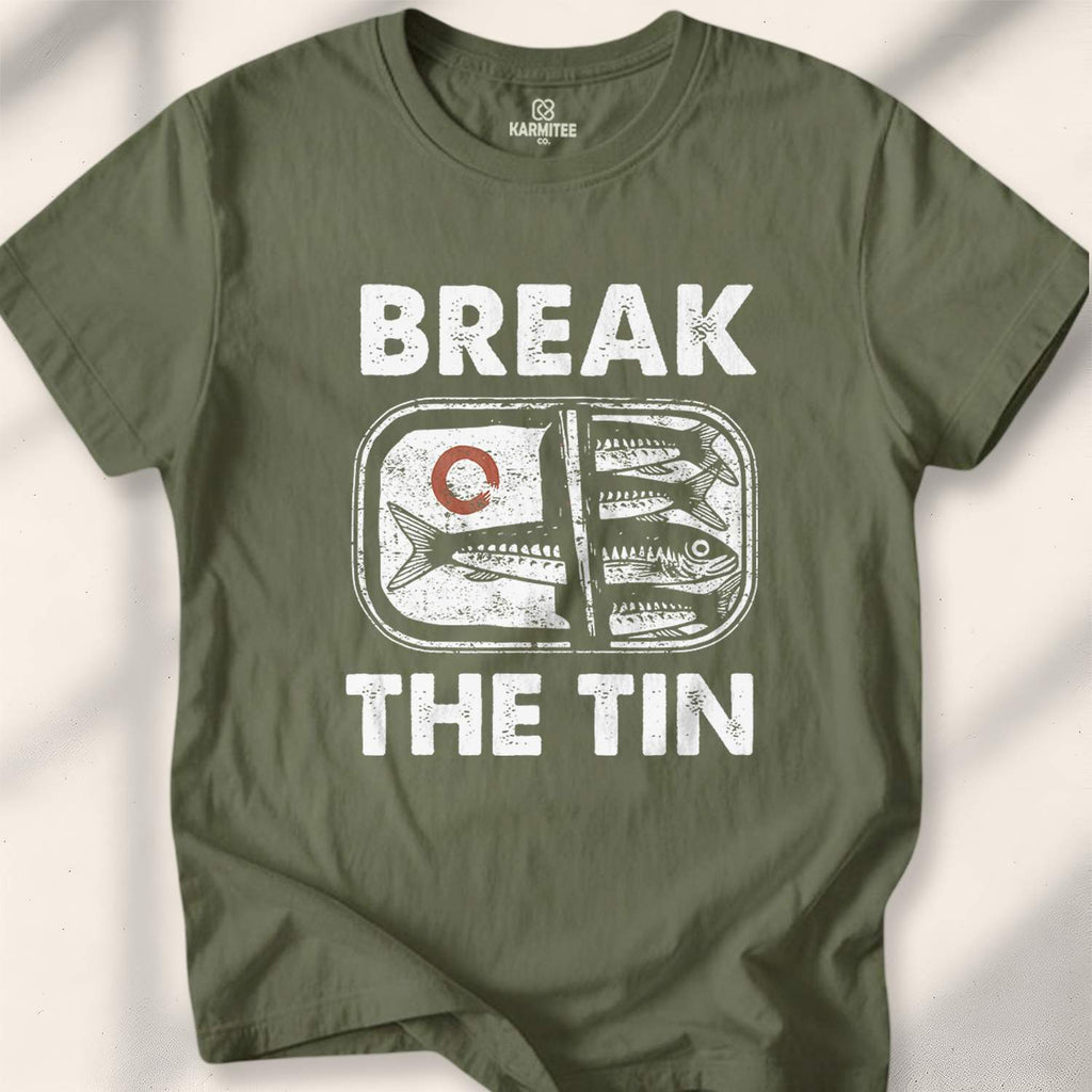 Break The Tin T-shirt - Military Green