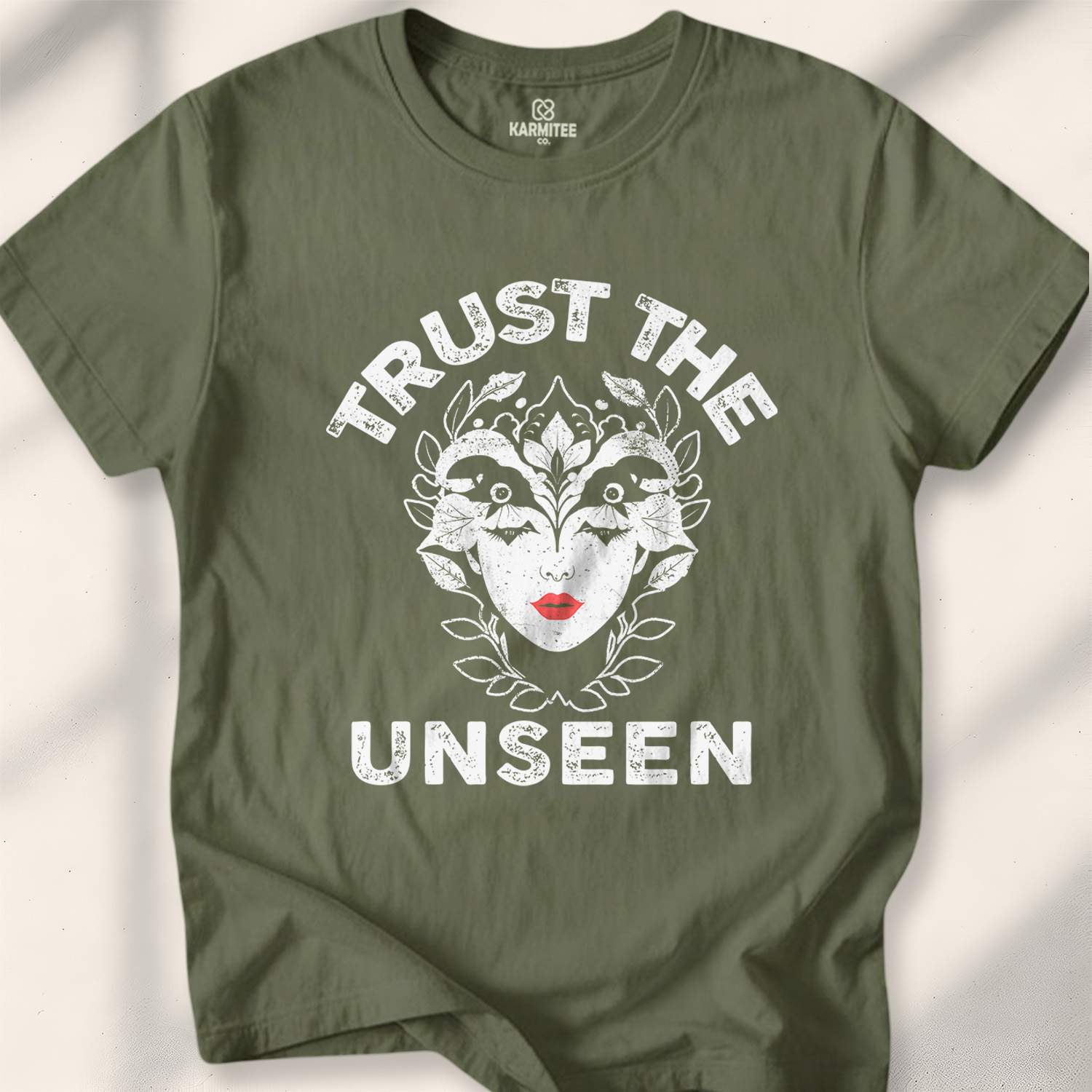 Trust The Unseen T-shirt - Military Green
