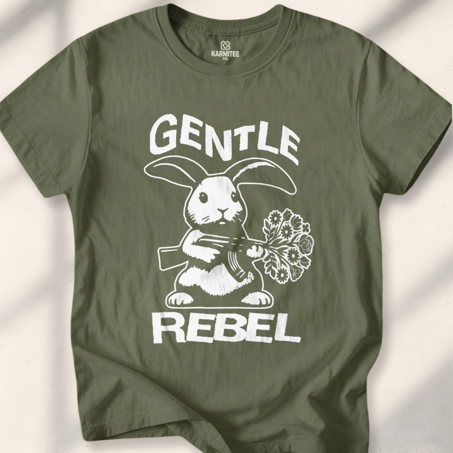 Gentle Rebel T-shirt - Military Green