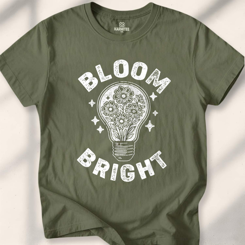 Bloom Bright T-shirt - Military Green