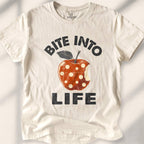 Bite Into Life T-shirt - Natural