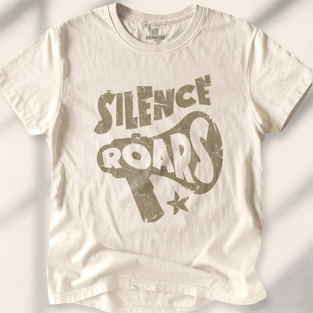 Silence Roars T-shirt - Natural