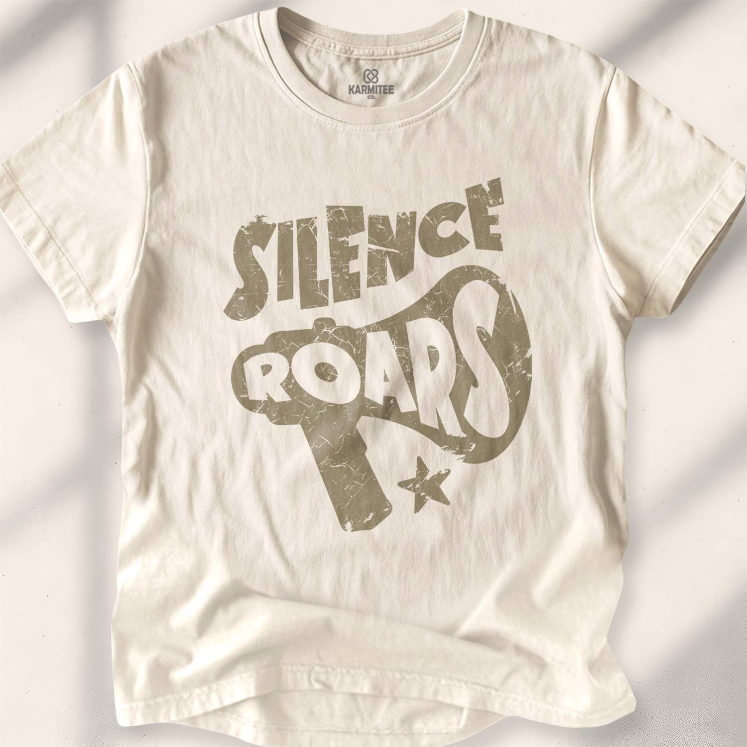Silence Roars T-shirt - Natural