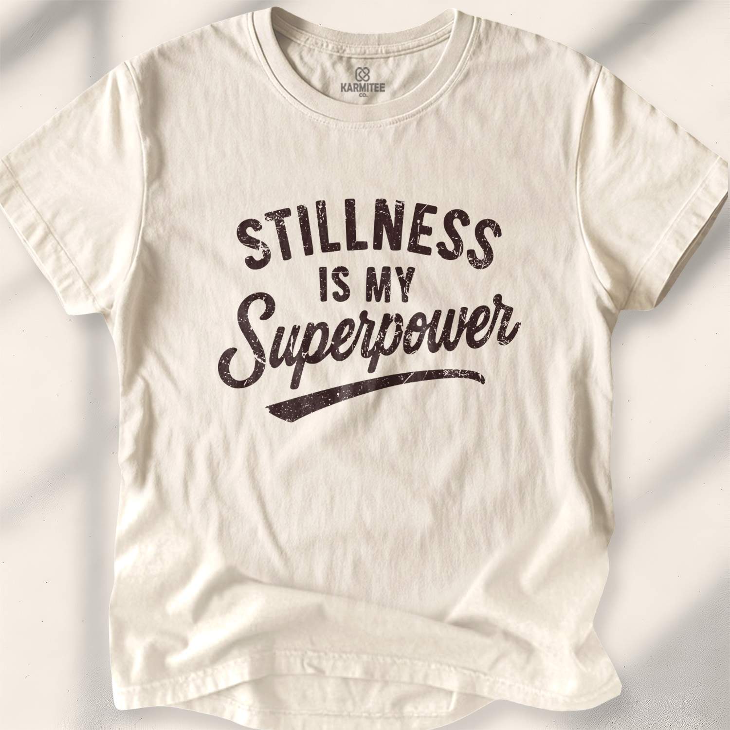 Stillness Is A Superpower T-shirt - Natural