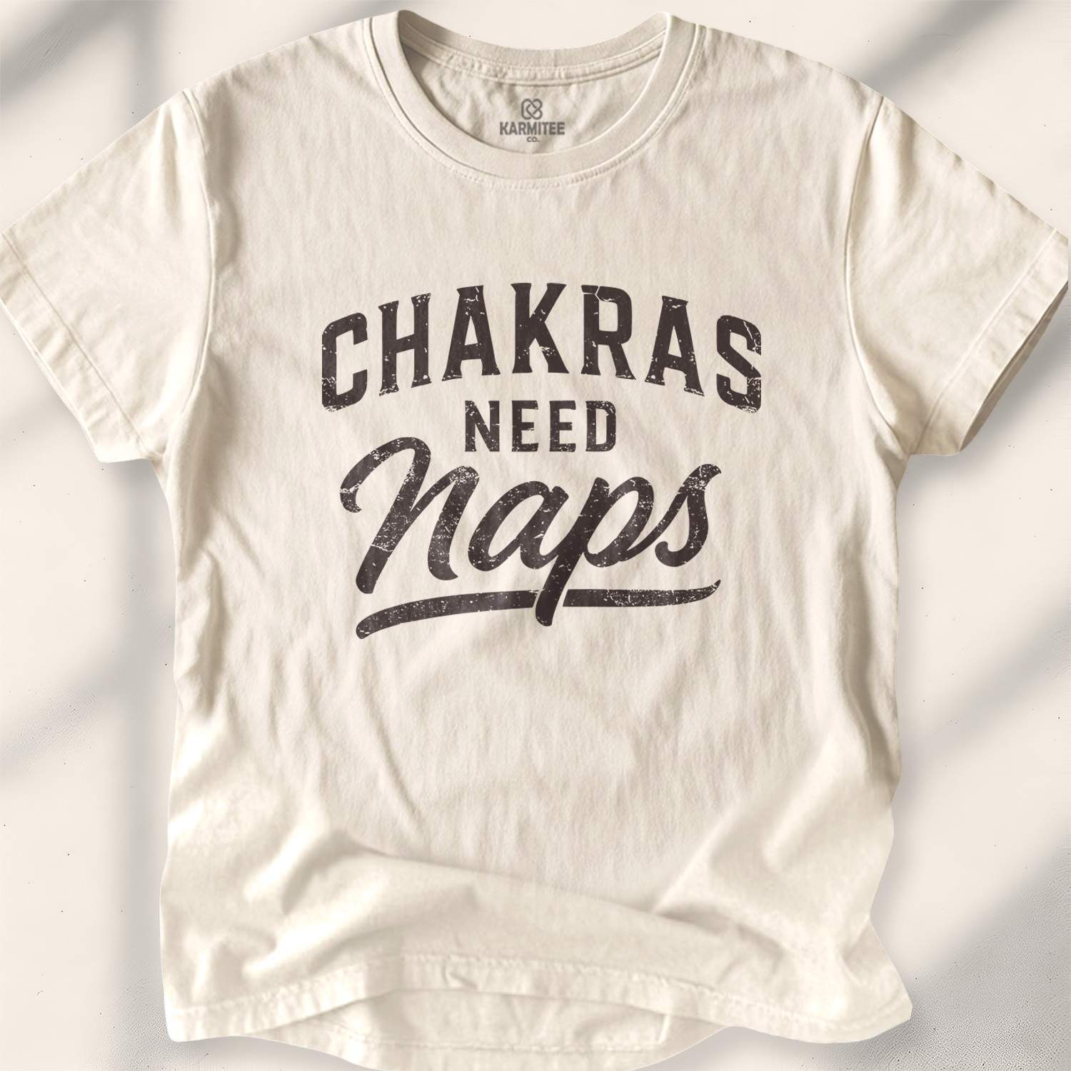 Chakras Need Naps T-shirt - Natural
