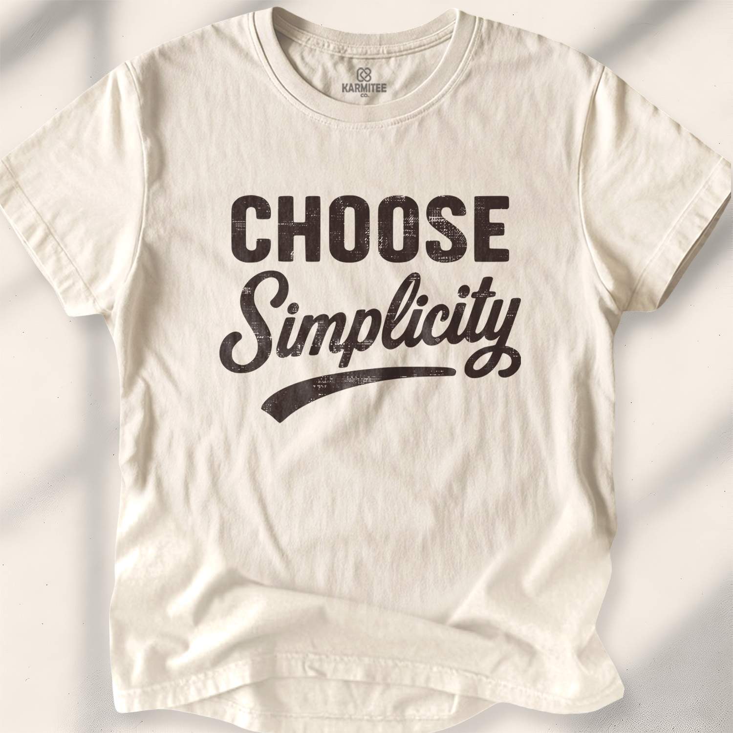 Choose Simplicity T-shirt - Natural