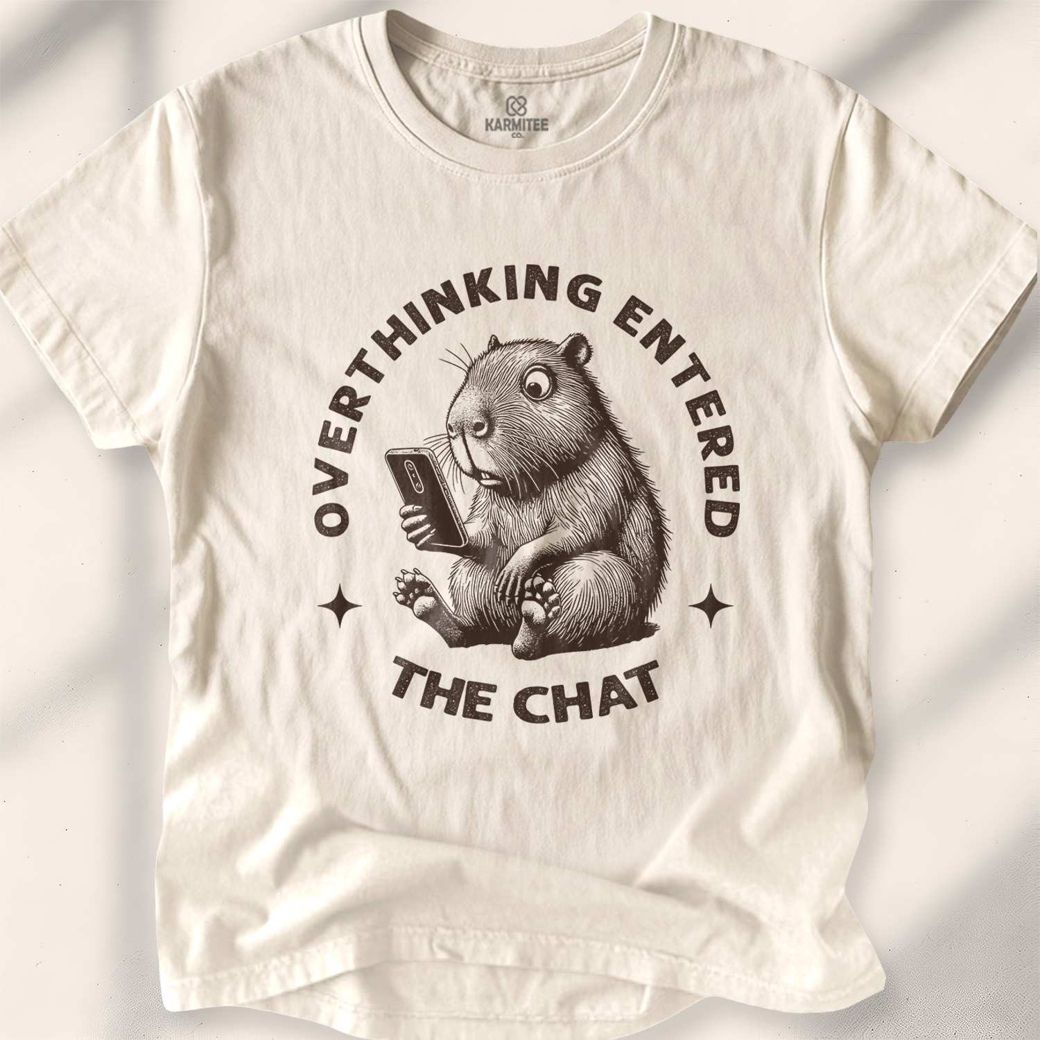 Overthinking entered the chat t-shirt - Natural