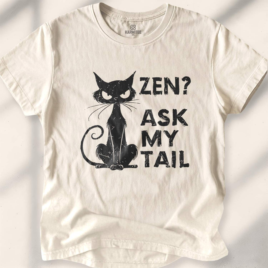Zen Ask My Tail T-shirt - Natural