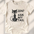 Zen Ask My Tail T-shirt - Natural