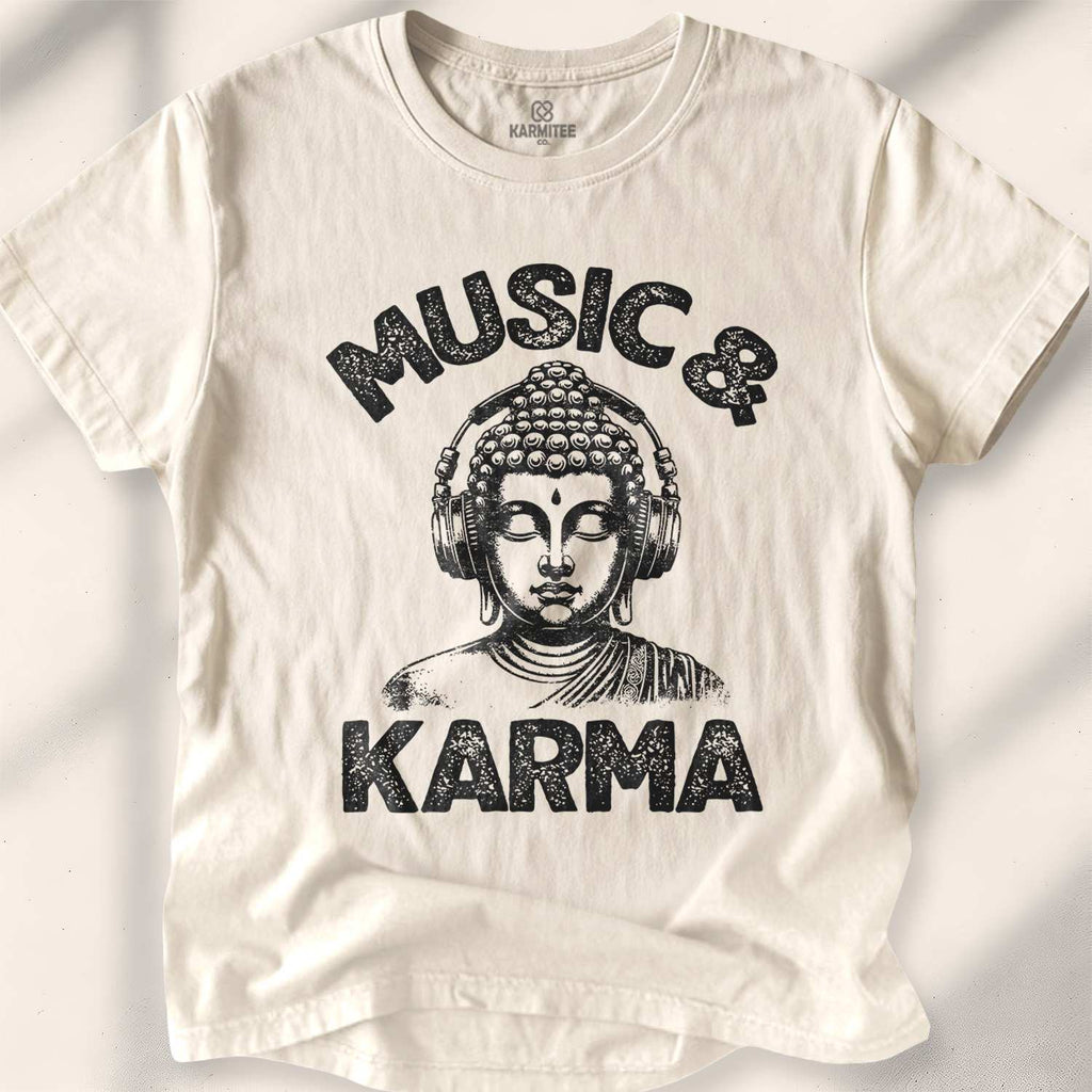Music & Karma T-shirt - Natural