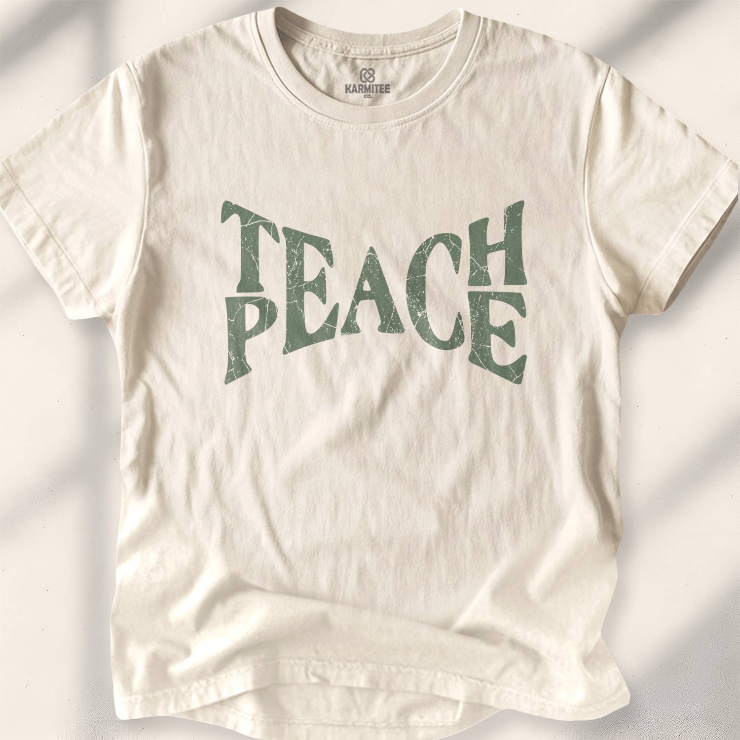Teach Peace T-shirt - Natural