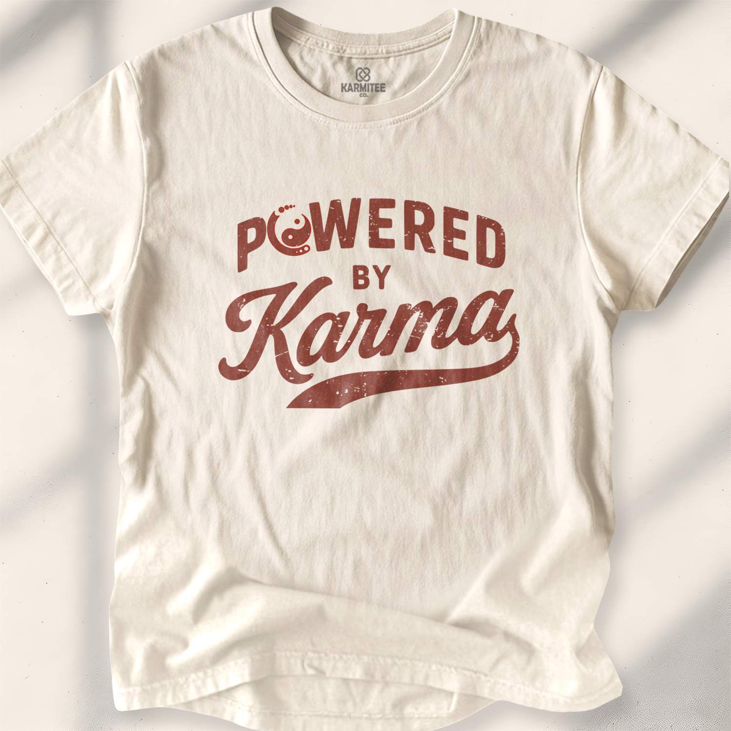 Powered By Karma T-shirt - Natural
