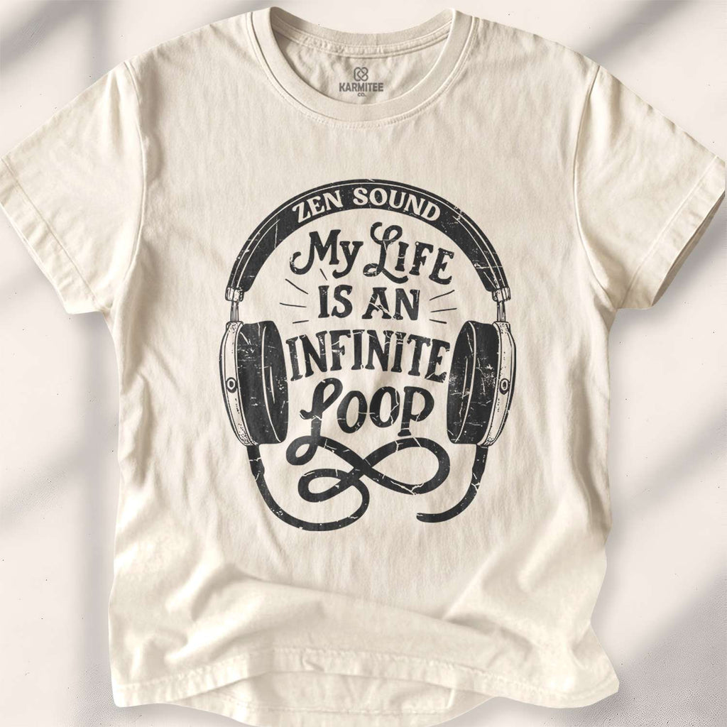 My Life Is An Infinite Loop T-shirt - Natural